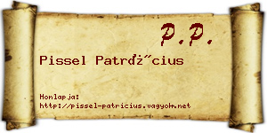Pissel Patrícius névjegykártya